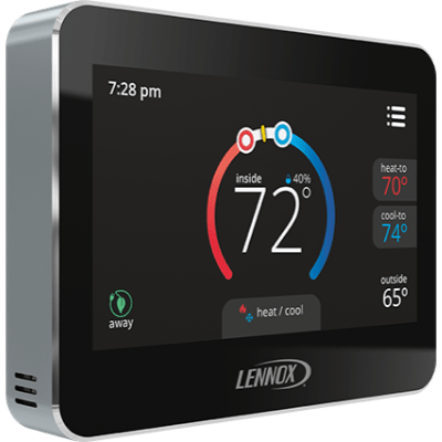 Lennox ComfortSense 7500 thermostat.